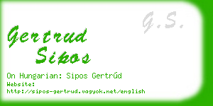 gertrud sipos business card