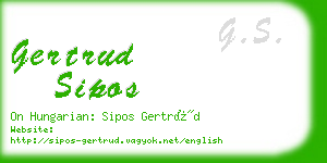 gertrud sipos business card